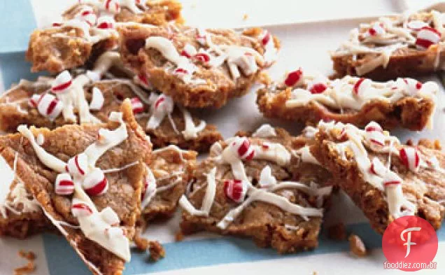 Chocolate branco e Biscoito De Hortelã-pimenta quebradiço
