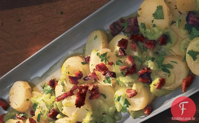 Salada de batata com Pancetta, alecrim e limão