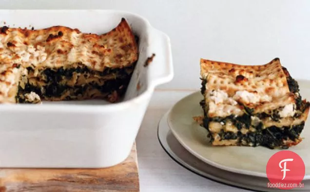 Torta de espinafre e Matzoh