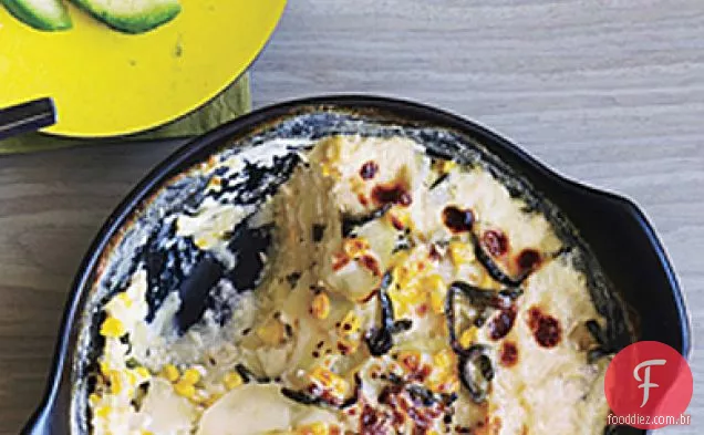 Poblano, batata e gratinado de milho