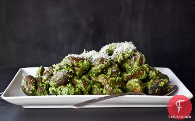 Batatas Assadas Com Pesto De Espinafre Cunhado