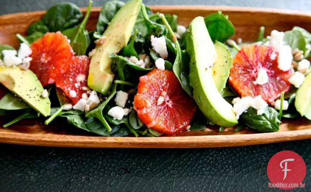 Espinafre Feta Sangue Laranja Salada