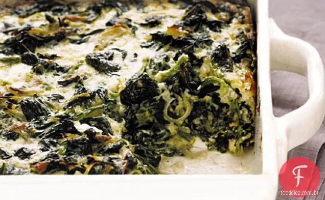 Espinafre assado e Gruyère