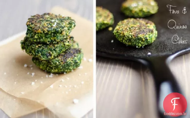 Espinafre, Fava Feijão E Quinoa Bolos