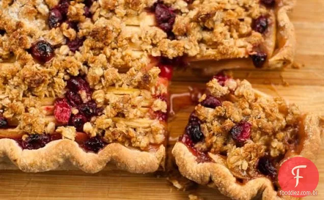 Torta Laje Maçã Cranberry