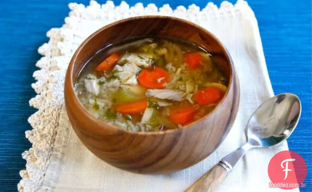 Sopa De Arroz Com Frango Rotisserie