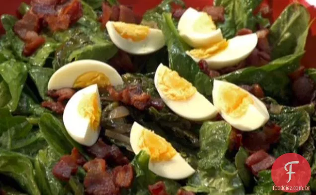 Salada De Espinafre Quente