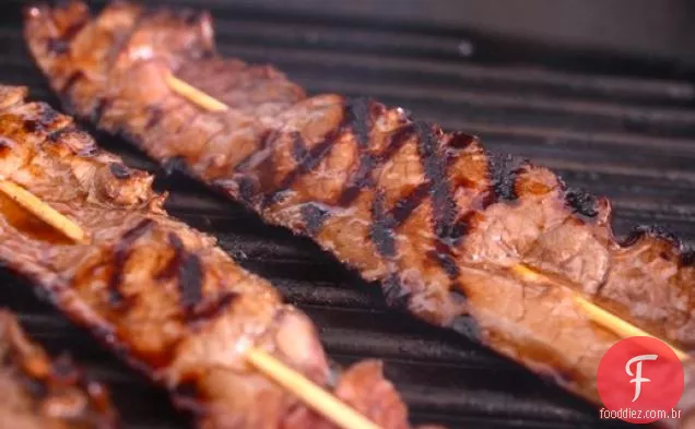 Tiki-Estilo Carne Teriyaki Espetos