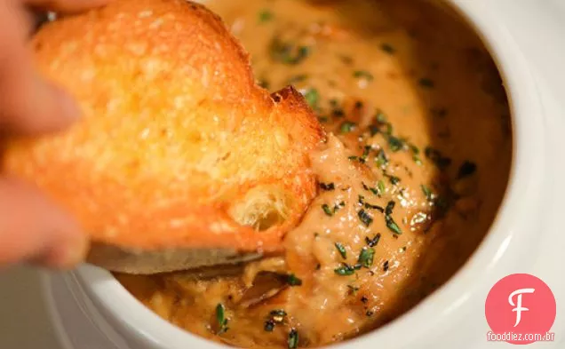 Molho Francês Do Queijo Da Sopa Da Cebola