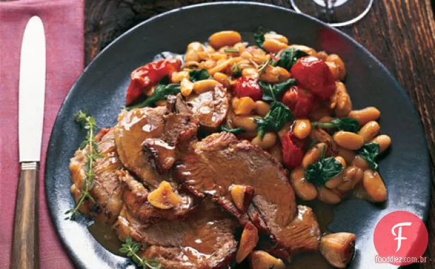 Feijão Branco Com Tomate E Espinafre