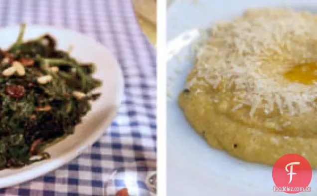 Jantar esta noite: Polenta com espinafre 'estilo Romano