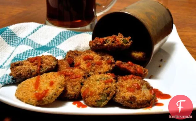 Picles fritos com Baía Velha e leitelho