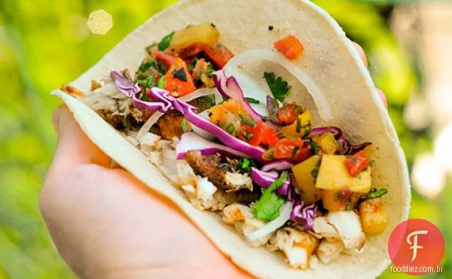 Grelhar: Tacos De Peixe Tilápia
