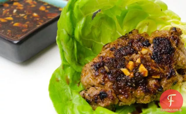 Sete Especiarias Carne De Porco Alface Wraps