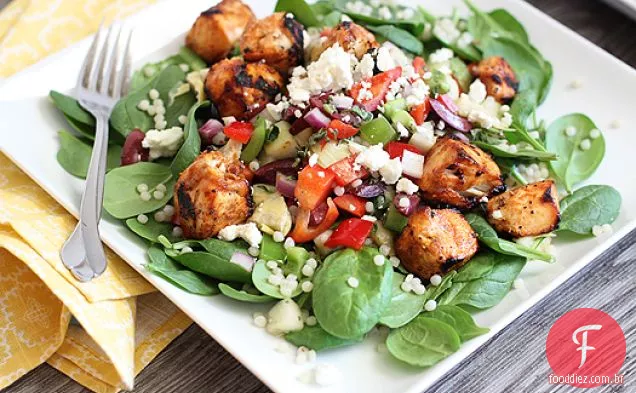 Salada de frango e espinafre Tandoori