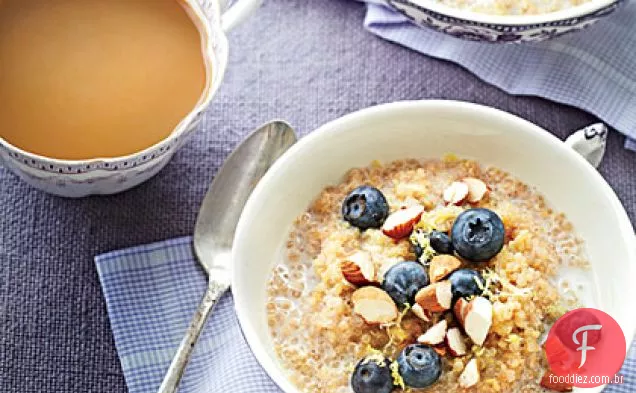 Mingau De Quinoa Limão-Mirtilo