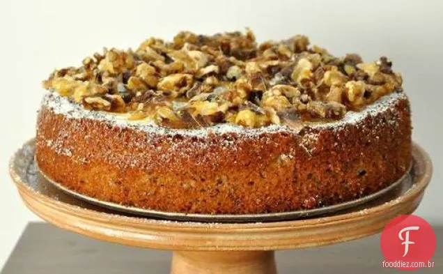 Bolo De Azeite Laranja Com Nozes Cristalizadas