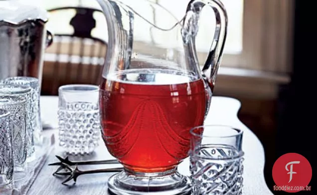 Cocktails Espumantes De Chá De Cranberry