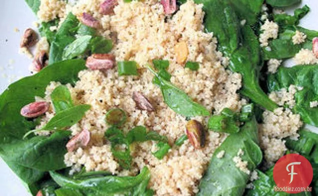 Salada De Cuscuz Com Espinafre E Pistache Para Bebês