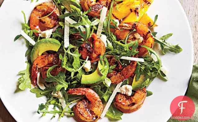 Salada De Camarão Grelhado Lemony