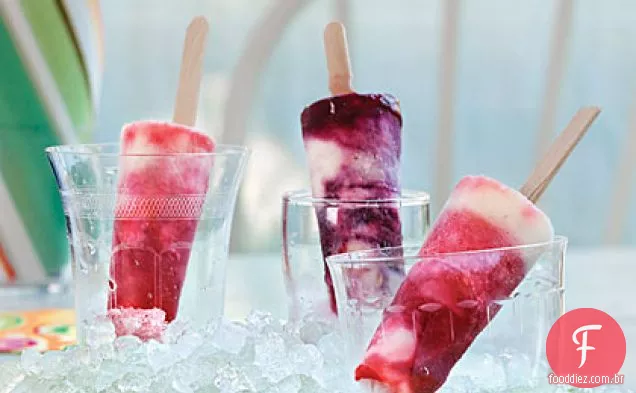 Framboesa-Banana-Iogurte Congelador Pops