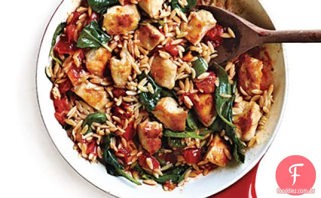 Frango e Orzo frigideira Jantar
