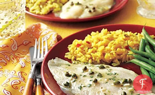 Filetes De Peixe Herbed Assados