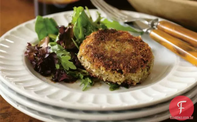 Farro de Suvir Saran e hambúrgueres de cogumelos