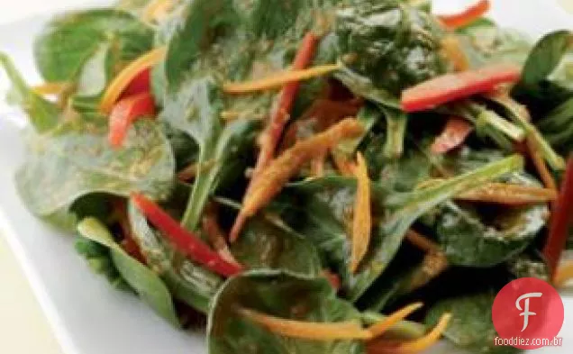 Salada De Espinafre Com Molho De Gengibre Japonês