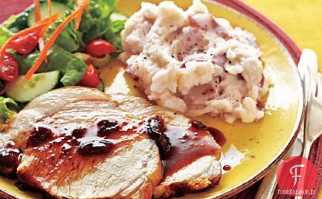 Lombo de porco com cerejas