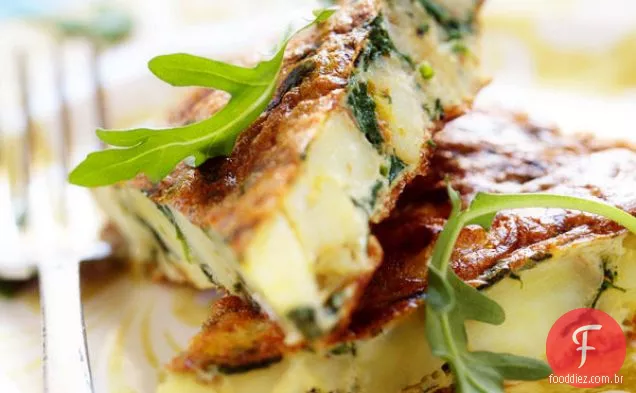 Tortilla Espanhola Com Espinafre
