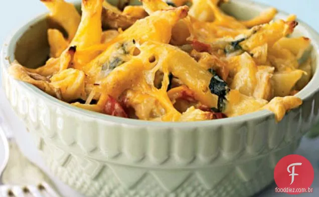 Frango Com Três Queijos Penne Florentine