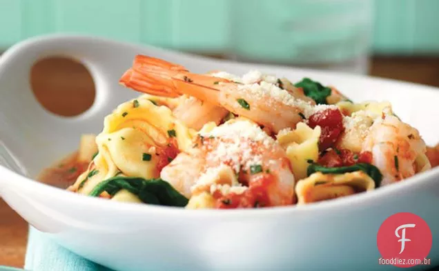 Camarão, Tortellini E Espinafre