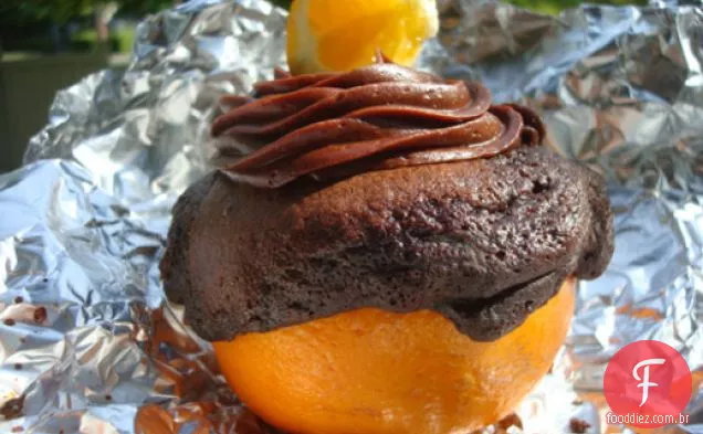 Cakespy: Bolos De Chocolate grelhados em cascas de laranja