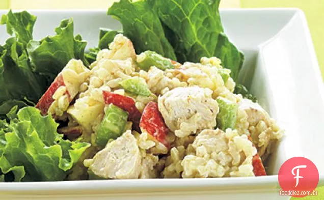 Frango Com Curry-Salada De Arroz