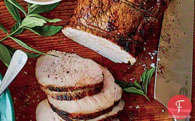 Lombo de porco assado com cidra com Chutney de tomate verde