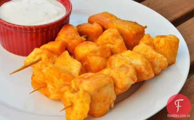 Espetos De Frango De Búfalo Frito