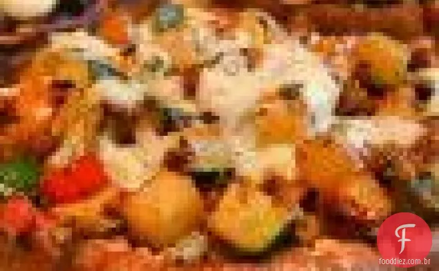 Cogumelos E Espinafre Com Batatas Fritas Soppressata