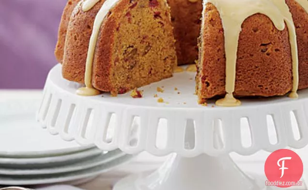 Bolo De Café De Abóbora Com Vidro De Bordo-Cranberry