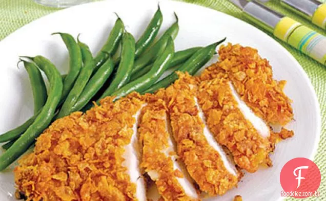 Frango Crustado Com Flocos De Milho
