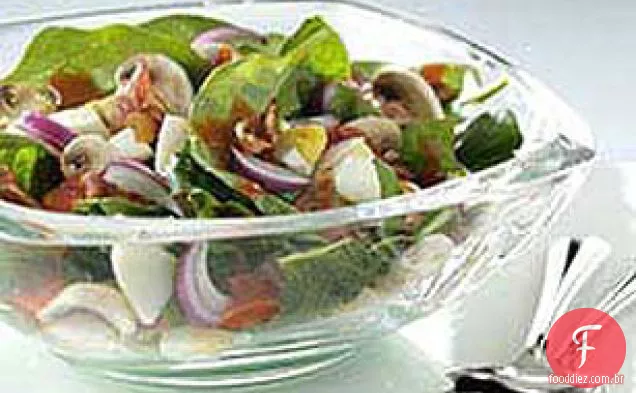 Salada Clássica De Espinafre Com Bacon