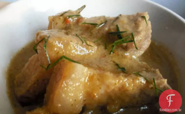 Carne de porco em molho de Curry Penang