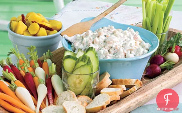 Propagação de queijo de camarão e azul