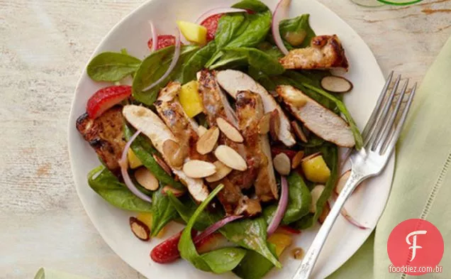 Salada de espinafre balsâmico de Manga Com Frango