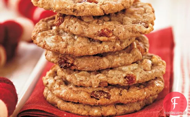Chocolate Branco-Aveia-Biscoitos De Passas