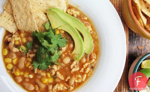 30 Minutos Fácil Chipotle Chicken Chili