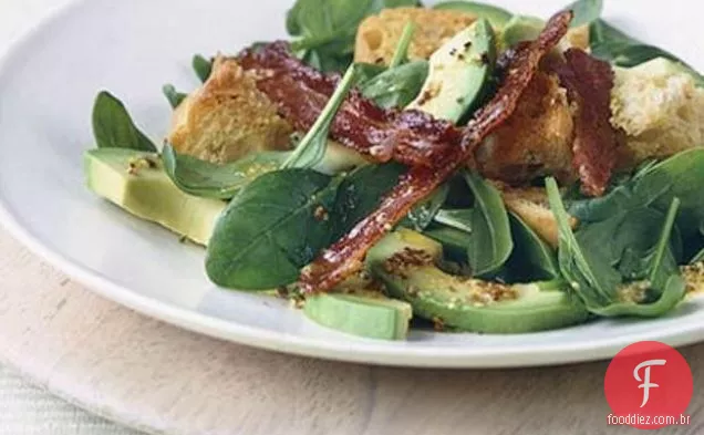 Salada De Bacon, Abacate E Espinafre