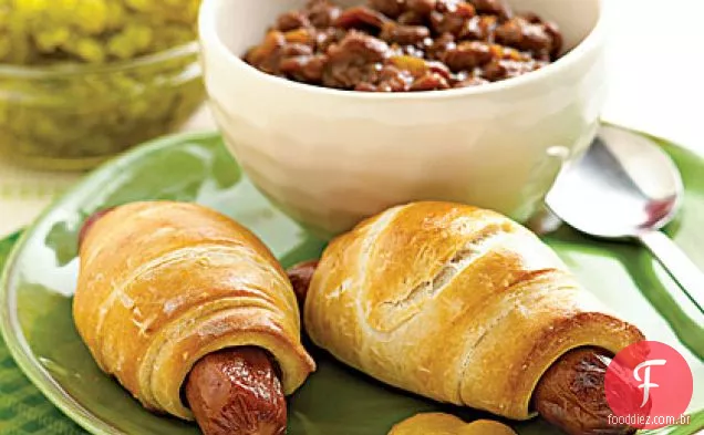Francos de peru com melaço feijão cozido