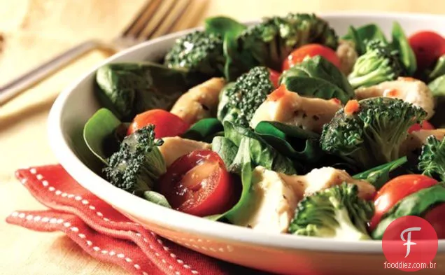 Salada Italiana De Frango E Espinafre
