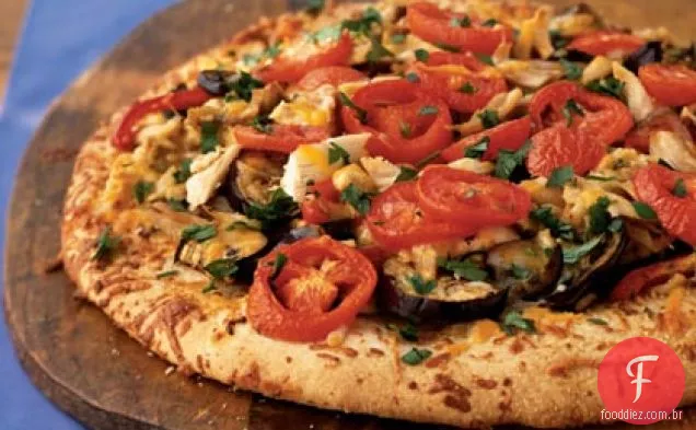 Ratatouille Pizza com frango